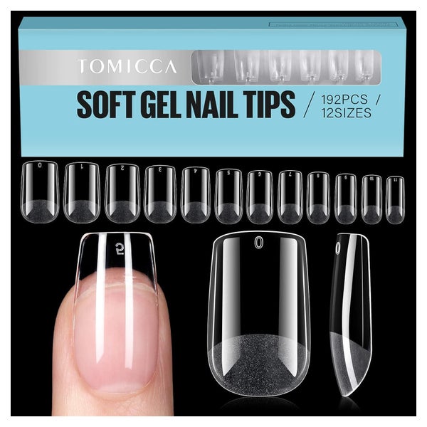 Nageltips Square Kurz PreShaped Halbmatt FullCover 2.Quadrat 1 St