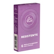 Resistente – 6 verstärkte Kondome, 53 mm, zylindrisch (6 Kondome) 6 St