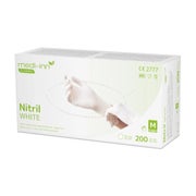 Medi-Inn Nitril white Einmalhandschuhe, weiß, puderfrei, Big Box, 200er Pack, Gr. L 2000 St
