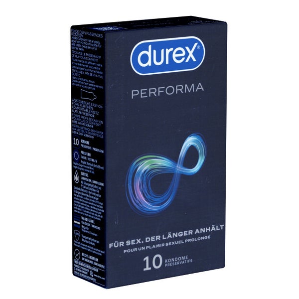 «Performa» 10 Stück, mit 5 % Benzocain, verzögert Höhepunkt (10 Kondome) 10 St
