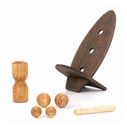 rollholz Balance Board Set groß Esche dunkeles Brett 1 St