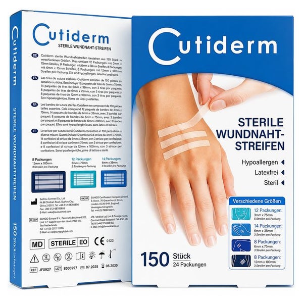 Cutiderm Wundnahtstreifen-Strips Klammerpflaster 150 St