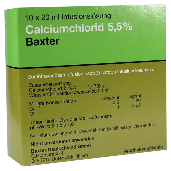 Calciumchlorid Lösung 5,5% Ampullen 10X20 ml