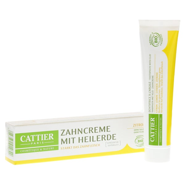 Cattier Zahncreme mit Heilerde Zitrone 75 ml