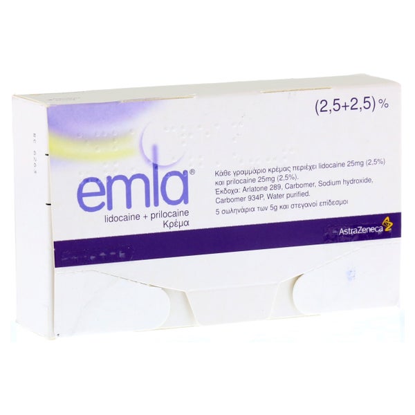 EMLA 25 mg/g + 25 mg/g Creme + 12 Tegade - Reimport 5X5 g