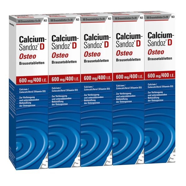 Calcium Sandoz D Osteo 600 mg/400 I.E. 100 St