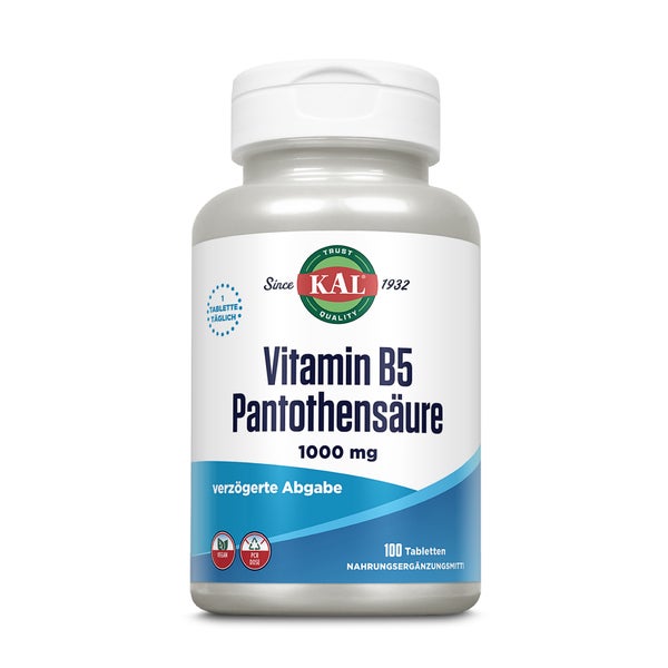 KAL Vitamin B5 1000 mg Pantothensäure 100 St