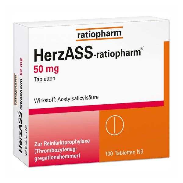 HerzASS ratiopharm 50 mg 100 St