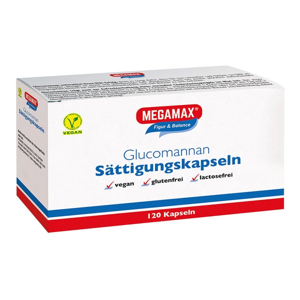 MEGAMAX Glucomannan Sättigungskapseln 120 St