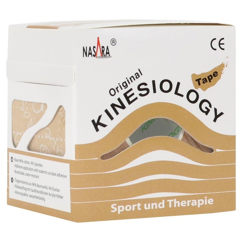 Nasara Kinesiologie Tape 5 cmx5 m beige 1 St