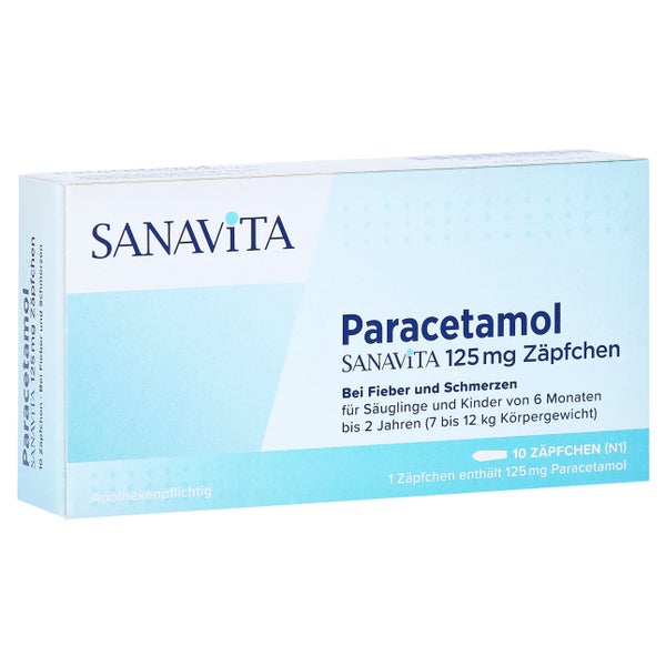 Paracetamol Sanavita 125 mg Zäpfchen 10 St