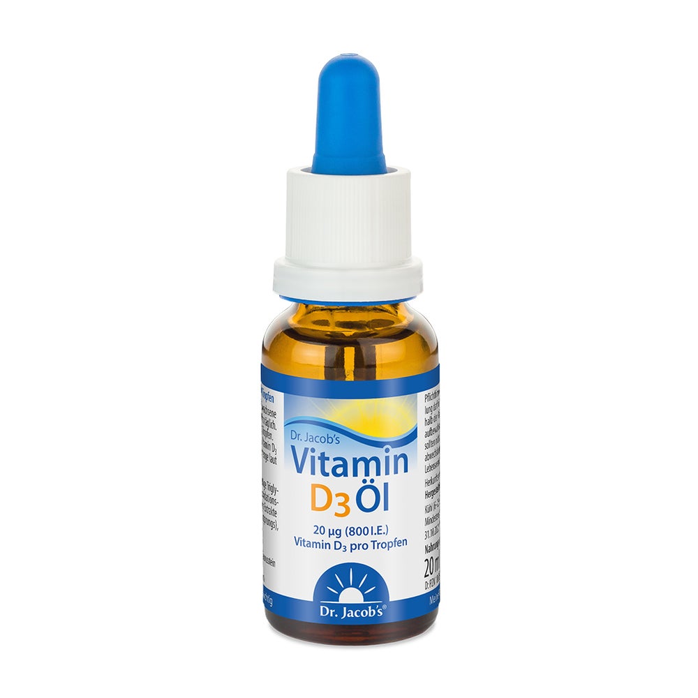 Dr. Jacob's Huile de vitamine D3 640 gouttes 800 UI D3 vegan
