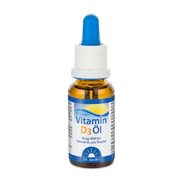 Dr. Jacob's Vitamin D3 Öl 640 Tropfen 800 IE D3 vegetarisch 20 ml