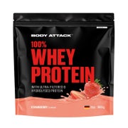 Produktabbildung: Body Attack 100% Whey Protein - Strawberry 900 g