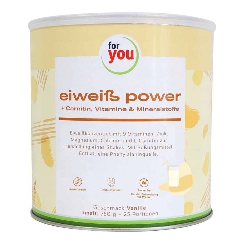 for you eHealth Eiweiß Power Vanille 750 g