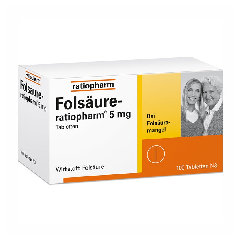 Folsäure Ratiopharm 5 mg Tabletten 100 St