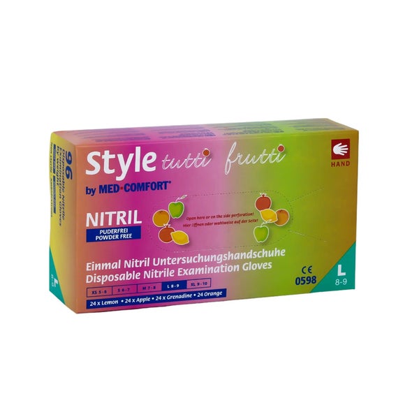 AMPri StyleTutti Frutti Nitrilhandschuhe bunt 96 Stück - L 96 St