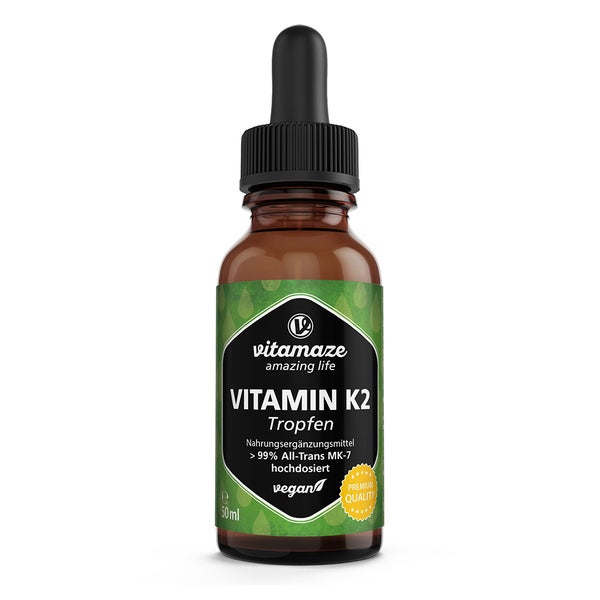 Vitamin K2 Mk7 Tropfen hochdosiert vegan 50 ml