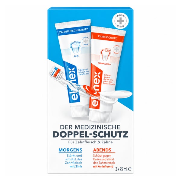 aronal® & elmex®  Doppelschutz-Zahnpasta 2X75 ml
