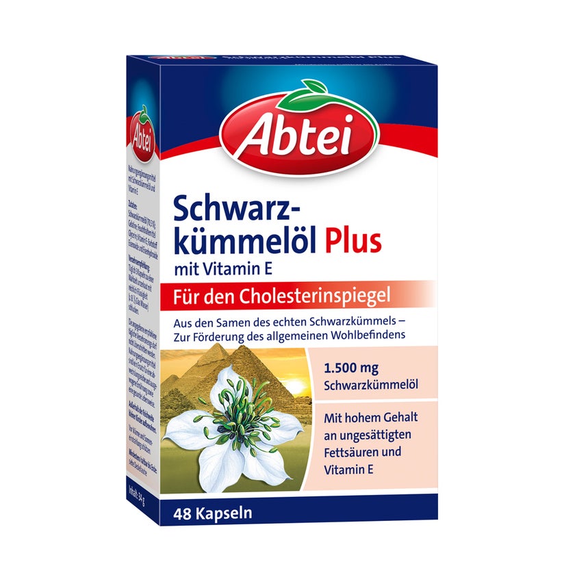 Abtei Schwarzkümmelöl Plus Kapseln 48 St