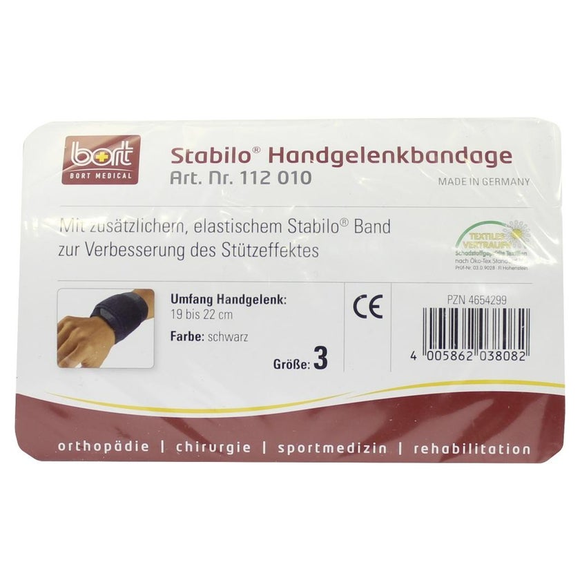 BORT Stabilo Handgelenkbandage Gr.3 schw 1 St