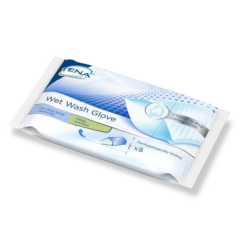 TENA WET Wash Glove parfümfrei 15x23 cm 8 St