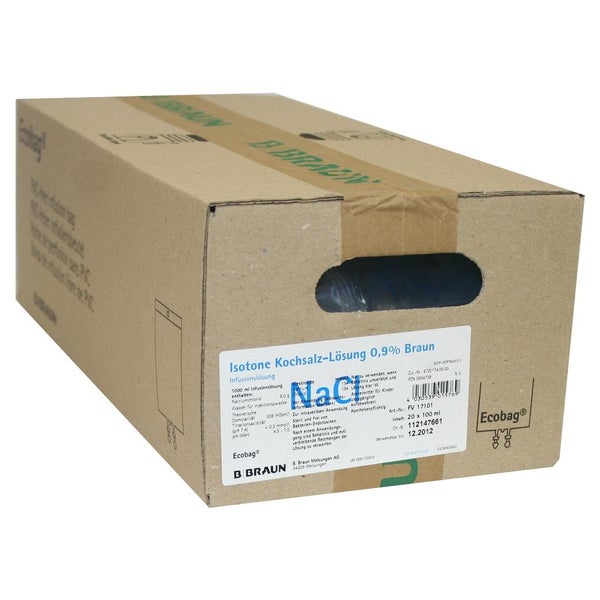 Kochsalzlösung 0,9% Braun Ecobag 20X100 ml