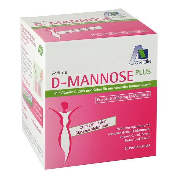 D-Mannose Plus 2000mg mit Vitaminen und Mineralstoffen Sticks 60X2,47 g
