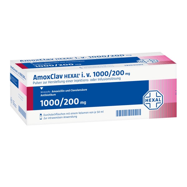 AMOXCLAV HEXAL i.v.1000/200 mg 10 St