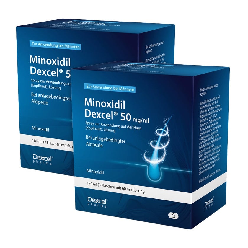 Minoxidil Dexcel® 50 mg/ml Doppelpack 2X3X60 ml