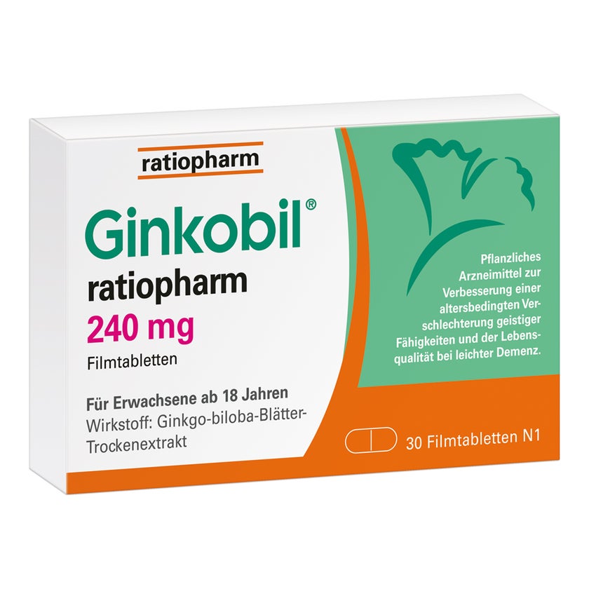 Ginkobil ratiopharm 240mg mit Ginkgo biloba 30 St