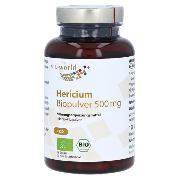 Hericium Biopulver 500 mg Kapseln 120 St
