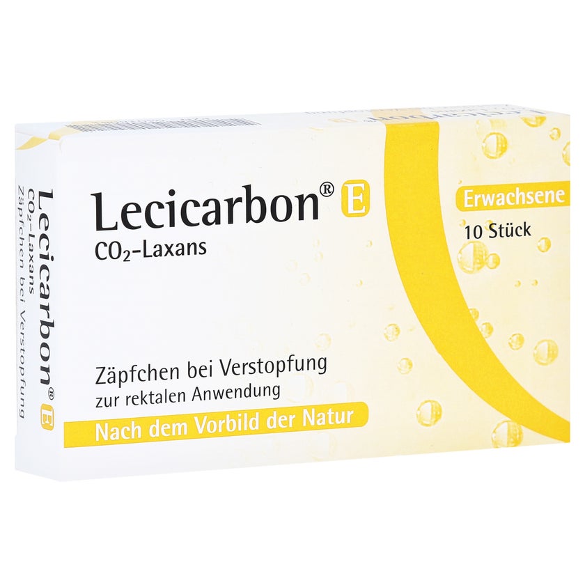 Lecicarbon E CO2-Laxans Erwachsenensuppositorien 10 St