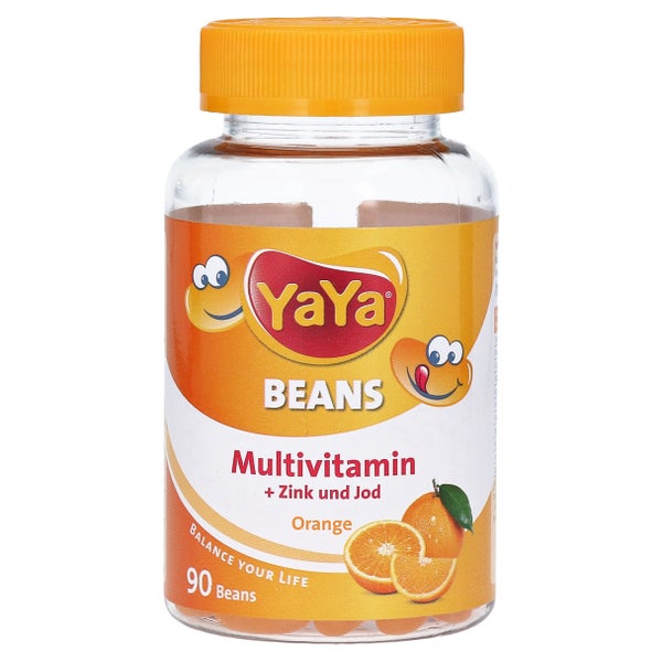 YAYA Beans Orange Zink und Jod Kaudragee 90 St