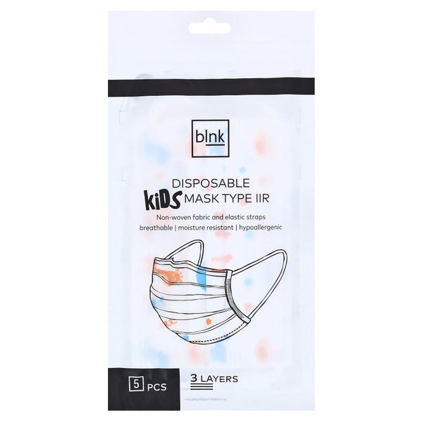 Blnk Disposable Kids Mask Type Iir - Wildlife 5 St