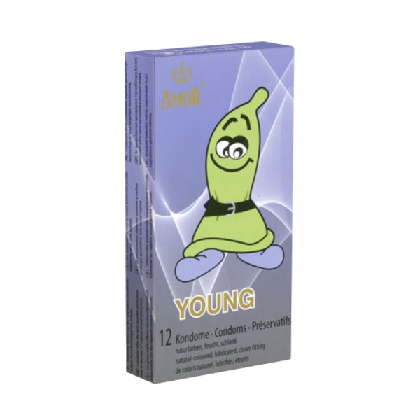 Young Kondome 12er Pack – schmal & sicher (12 Kondome) 12 St