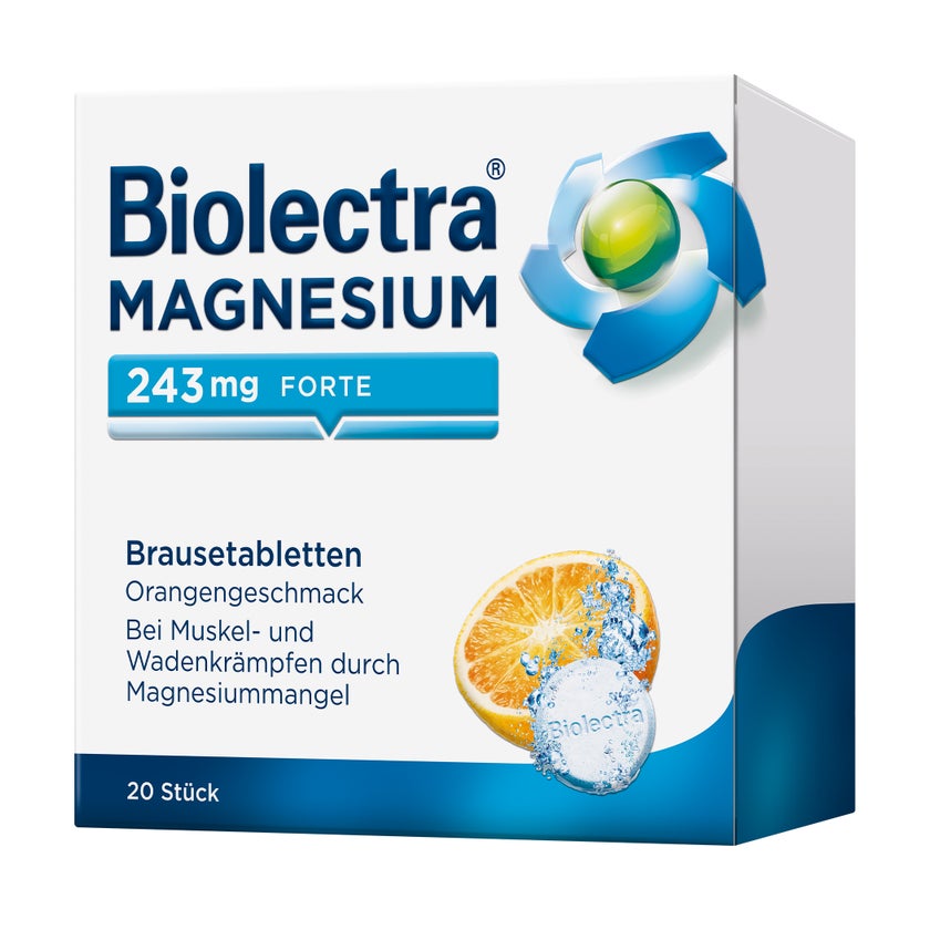Biolectra Magnesium 243 mg forte Orange bei Magnesiummangel 20 St