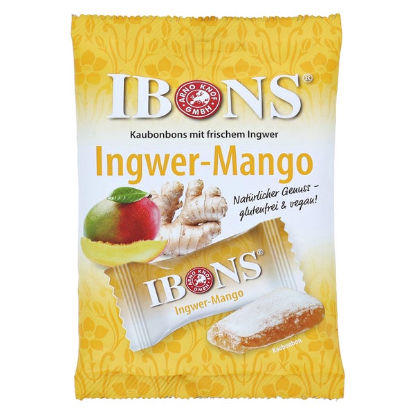 Ibons Ingwer Mango Tüte Kaubonbons 92 g