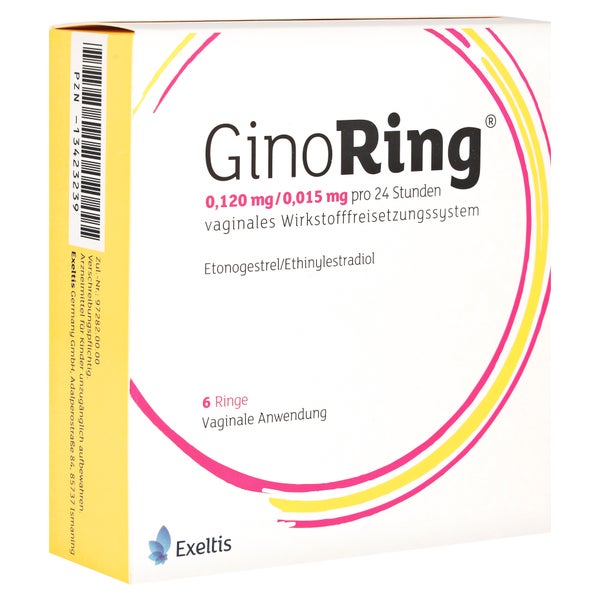 GINORING 0,120 mg/0,015 mg pro 24h vaginales WFS 6 St