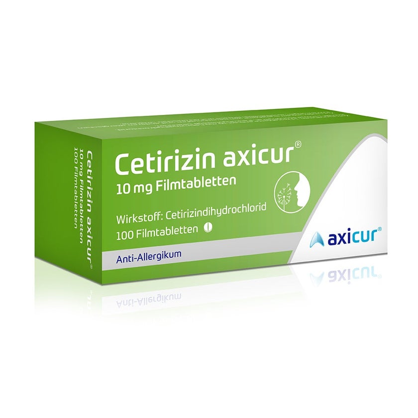 Cetirizin axicur® 10 mg Antiallergikum 100 St