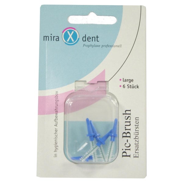 Miradent Interdentalbürsten Pic-Brush Ersatzbürsten large blau 6 St