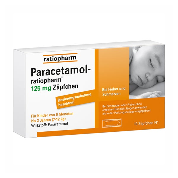 Paracetamol ratiopharm 125 mg 10 St