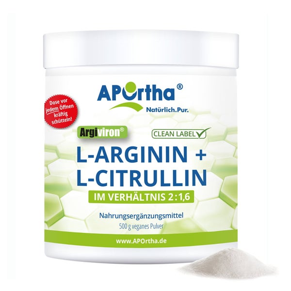APOrtha® Argiviron® L-Arginin + L-Citrullin - veganes Pulver 500 g