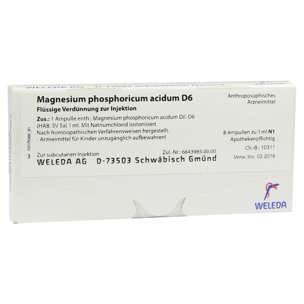 Magnesium Phosphoricum Acidum D 6 Ampull 8X1 ml