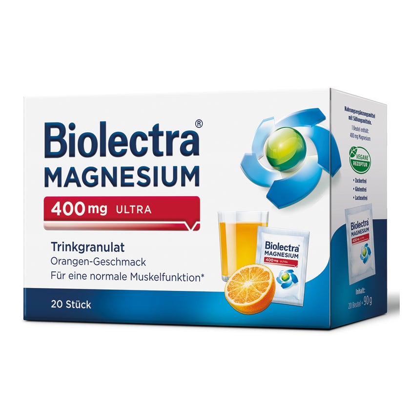 Biolectra MAGNESIUM 400 mg ultra Trinkgranulat 20 St