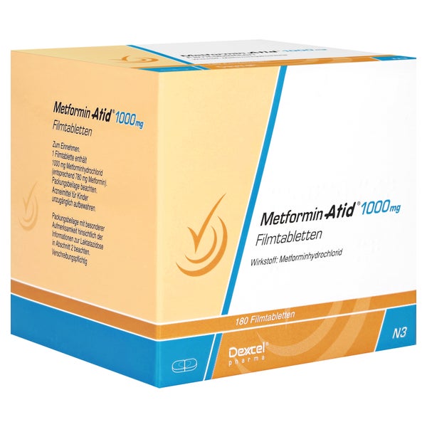 Metformin Atid 1.000 mg 180 St