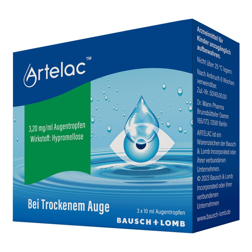 Artelac Augentropfen, Tränenersatzmittel 3X10 ml