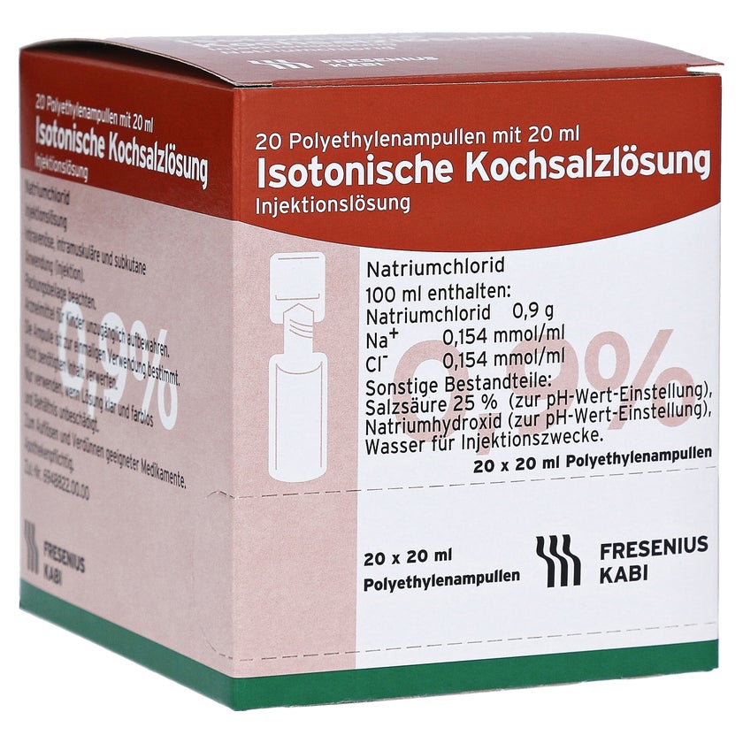 Kochsalzlösung 0,9% Plastikampullen Fresenius 20X20 ml