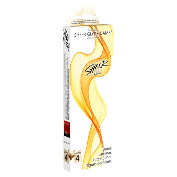 Oral Dams Gelbe Latex-Schutztücher mit Vanille-Aroma (4 Tücher) 4 St