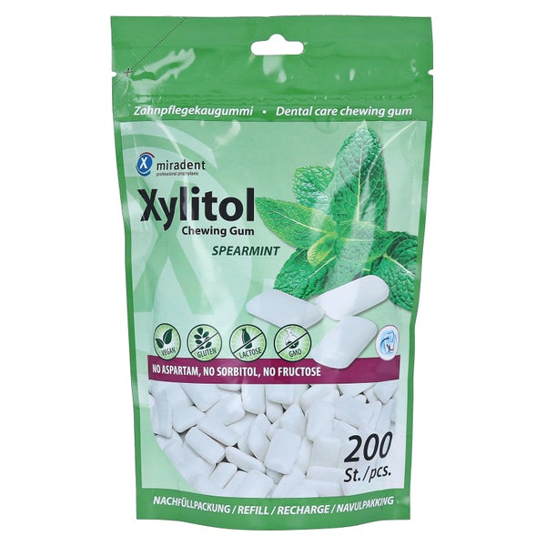 miradent Xylitol Chewing Gum Refill, Spearmint 200 St